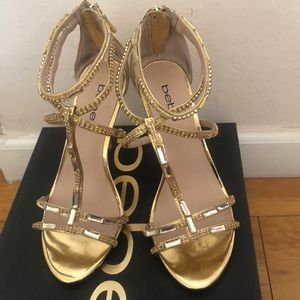 Gold Sparkly heels size 8